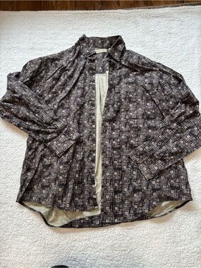 Munsingwear Printed Button-Up Shirt Large